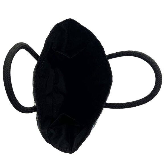 LeSportsac 2 Way Tote Bag in Deep Blue Tartan Black - Picture 3 of 5